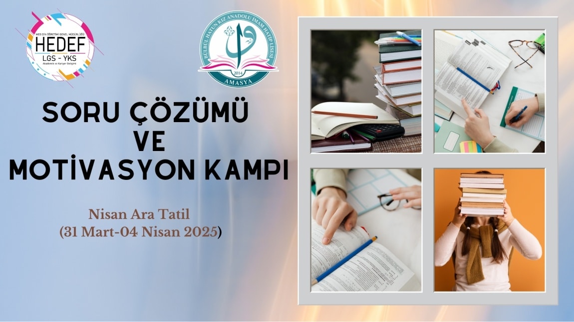 Ara tatilde 12.sınıf öğrencilerimize  soru çözüm kampı yapılacaktır